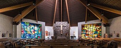 Interior da igreja paroquial (Igreja de Cristo Rei) em Mallnitz, Caríntia, Áustria (definição 13 296 × 5 326)