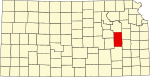 State map highlighting Lyon County