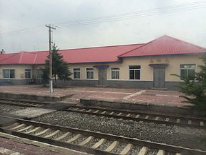 A photo of the front of Maxiangtun station.