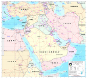 Map of the Middle East.