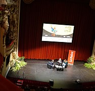 Orhan Pamuk en conférence à l'Opéra national de Lorraine.