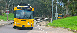 A bus on a road