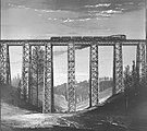 Marent Gulch Trestle aus Holz 1883, bis 1885 ersetzt durch Konstruktion aus Eisen