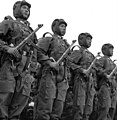 The People's Liberation Army paratroopers in 1955.