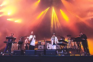 Hot Chip performing at the Positivus Festival in 2016