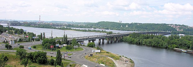 Патонов мост, поглед са лијеве обале