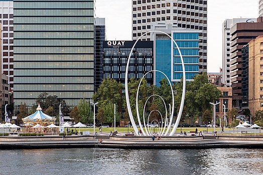 Spanda by Christian de Vietri at Elizabeth Quay in Perth, Western Australia.