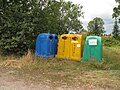 Sorted waste management conteiners