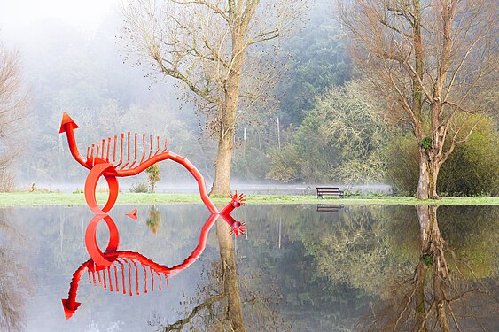 Red Dragon in flooding River Lee