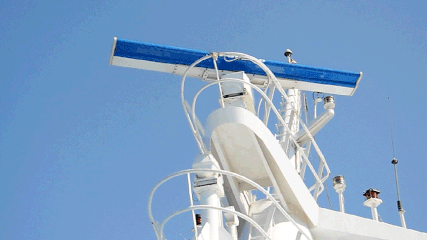 In commercial marine radar antennas, a rotary incremental encoder is typically attached to the rotating antenna shaft to monitor the antenna angle