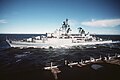 Schleswig-Holstein alongside USS Iowa on 1 August 1986.