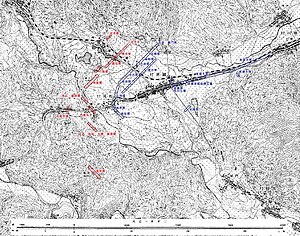 本戦関ヶ原方面布陣図