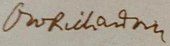 signature d'Owen Willans Richardson