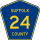 County Route 24 marker