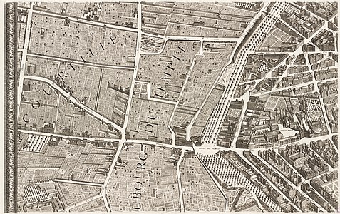 Turgot map of Paris, sheet 9, by Louis Bretez and Claude Lucas
