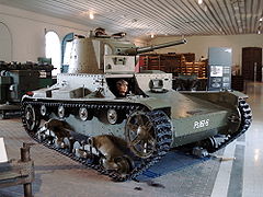 Char Vickers 6-Ton, acheté par la Finlande. Présenté au musée de la forteresse Suomenlinna à Helsinki.