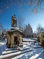 Vinohrady Cemetery with Saint Wenceslaus Church