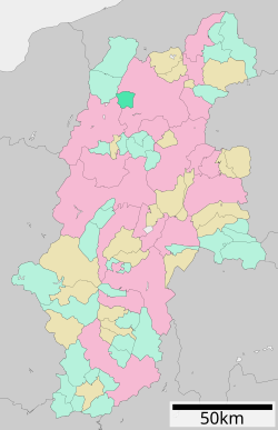 Location of Ogawa in Nagano Prefecture