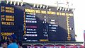 Adelaide Oval's famous scoreboard at the end of the game