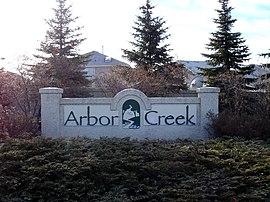 Arbor Creek entrance sign