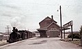 A steam train bound for Cootamundra at the station, November 1961