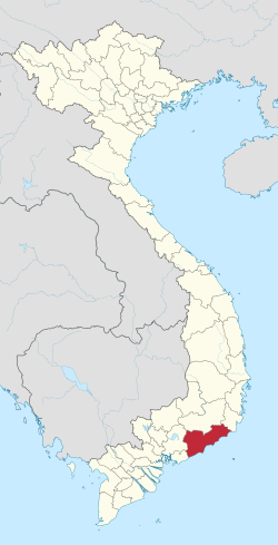 平順省在越南的位置