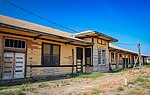 Historic train depot in De Leon