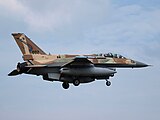 F-16I Sufa der 201. Staffel „The One“ (siehe Heck) vor der Landung, auf Ramon stationiert