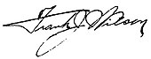 signature de Frank J. Wilson