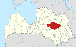 Location of Madona Municipality