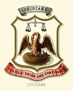 Louisiana state coat of arms (illustrated, 1876)