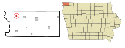 Location of Larchwood, Iowa