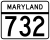Maryland Route 732 marker