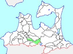 Location of Hiraka in Aomori Prefecture