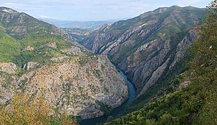 The Matka Canyon on the western edge of the City of Skopje