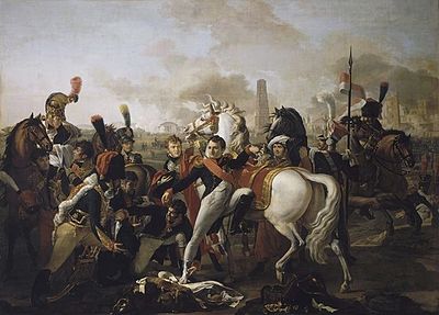 Napoléon Ier, blessé au pied devant Ratisbonne, est soigné par le chirurgien Yvan, 23 avril 1809