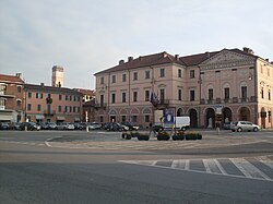 The central Carlo Alberto Square and the Town Hall