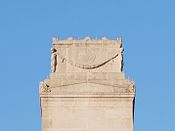 The empty coffin on the top of Preston Cenotaph