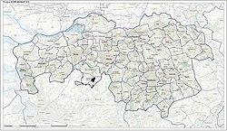 Mapa topográfico de Brabante do Norte