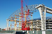 The site on November 6, 2010. The main center roof being constructed