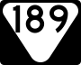 State Route 189 marker
