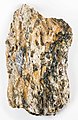 Image 26Schist is a metamorphic rock characterized by an abundance of platy minerals. In this example, the rock has prominent sillimanite porphyroblasts as large as 3 cm (1.2 in). (from Mineral)