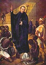 Painting of Saint Peter Claver, artist unknown