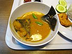 Tempoyak ikan patin, catfish in tempoyak curry, Palembang, South Sumatra