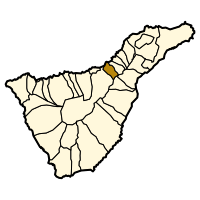 Localisation de Santa Úrsula dans l'île de Tenerife.