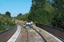 La ligne de vélo-rail en 2002.