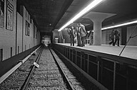 People on the platform 5 years before opening