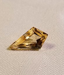 photo of cut yellow topaz