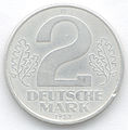 2 DEUTSCHE MARK (aluminium, 1957)