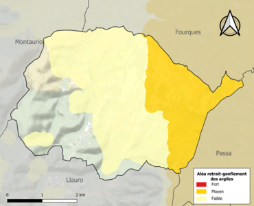 Carte des zones d'aléa retrait-gonflement des argiles.